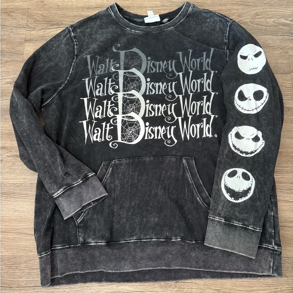 Disney World Nightmare Before Christmas Black Crewneck